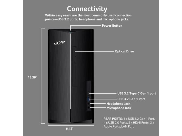 Acer Aspire Tc Ua Desktop Th Gen Intel Core I Core