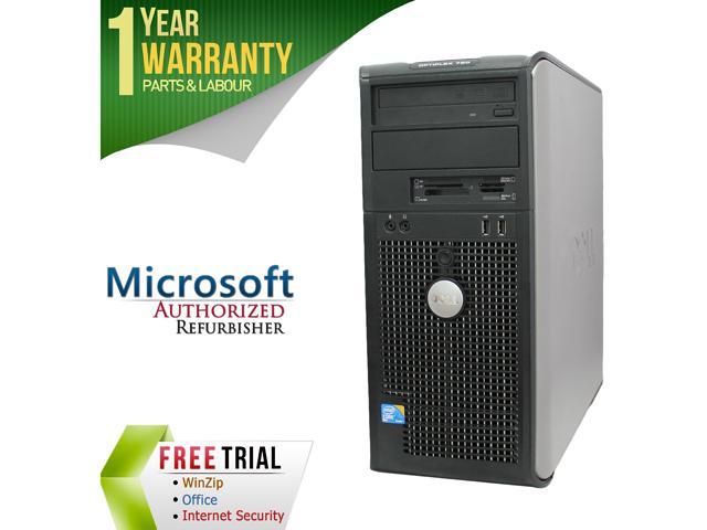 DELL Desktop Computer OptiPlex GX760 Core 2 Duo E7600 (3.06 GHz) 4 GB DDR2 1 TB HDD Intel HD Graphics Windows 10 Pro
