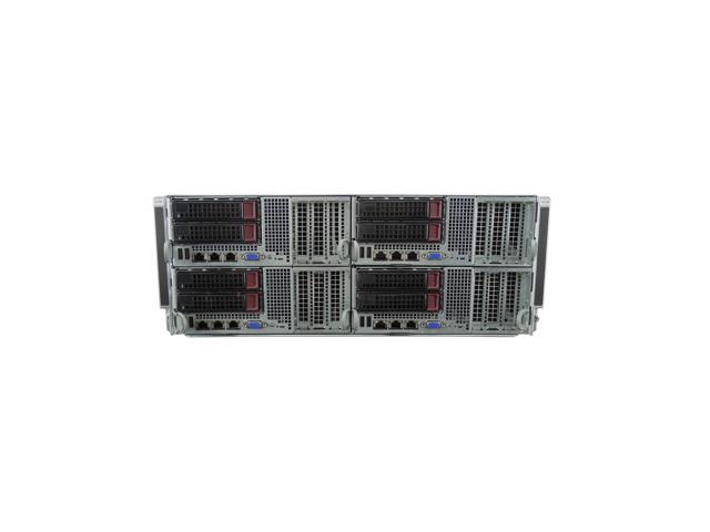 Supermicro FatTwin F627G3-FT+ 4 Node 8 Bay LFF 4U GPU Server with X9DRFF-iG+ Motherboard, 2x E5-2650 V2 2.6GHz 8 Core, 32GB DDR3, 2x 480GB SATA 6Gbps 2.5 SSDs, 4x 1620W PSUs