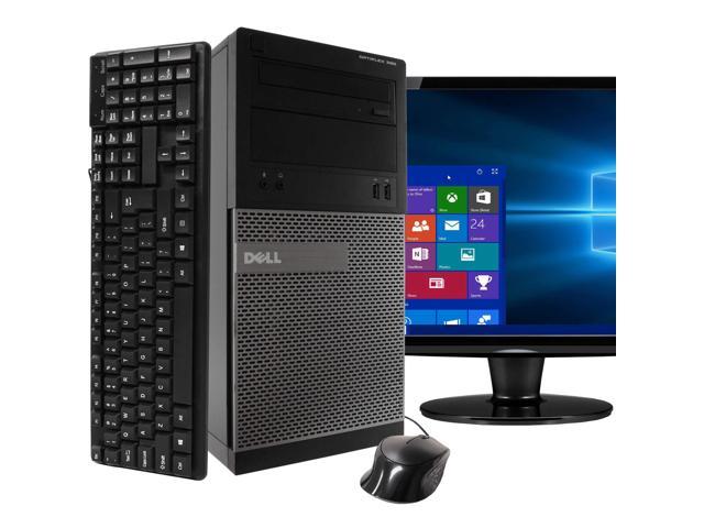 Dell Dell 390 Tower Computer PC, 3.20 GHz Intel i5 Quad Core Gen 2, 4GB DDR3 RAM, 500GB SATA Hard Drive, Windows 10 Home 64 bit, 19" Screen