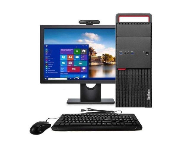 Lenovo ThinkCentre M700 Tower Desktop Computer Package 22" Monitor | Intel Core i7 6th Gen | 16GB | 500GB Hard drive | 1080p External Webcam, Windows 10 Pro