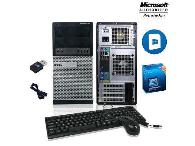 Grade A - Dell Optiplex 790 Tower Desktop PC Core i3 2nd Gen 2100 @ 3.10 Ghz 8GB RAM 128GB SSD Windows 10 Professional 64 Bit Free WiFi Adapter