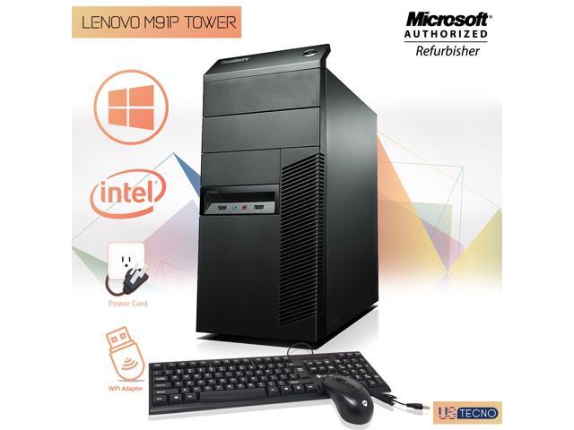 Grade A - Lenovo thinkCentre M91 Tower  PC Core i5 2nd Gen 2400 @ 3.10 Ghz 8GB 500GB HDD Display port Windows 10 Professional Free WiFi Adapter