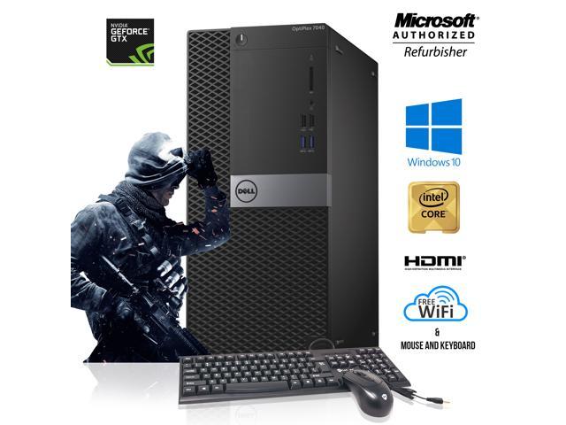 Dell Optiplex 7040 Tower Business Computer PC - Intel Core i5-6500 Processor 3.20 GHz 8GB DDR4 RAM 256GB SSD HDMI Windows 10 Home NVIDIA GTX 1050Ti WiFi