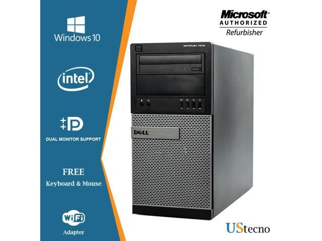 Dell Optiplex 7010 Tower Desktop Intel Core i5 3470 8GB 500GB HDD DVD Windows 10 Home New Free Keyboard, Mouse,Power cord,WiFi Adapter