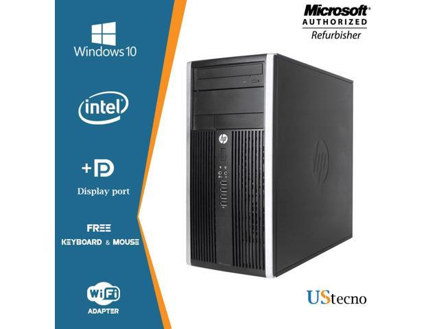 HP Compaq Elite 8200 Tower Computer Intel Core i5 2400 8GB 500GB HDD DVD Windows 10 Professional New Free Keyboard, Mouse,Power cord,WiFi Adapter