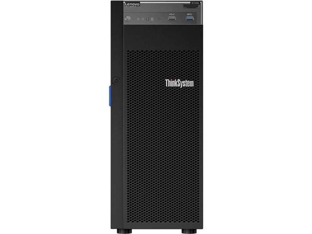 Lenovo ThinkSystem ST250 Tower Server Bundle Including Windows Server 2019, Intel Xeon 3.3GHz CPU, 64GB DDR4 2666MHz RAM, 16TB HDD Storage, JBOD RAID