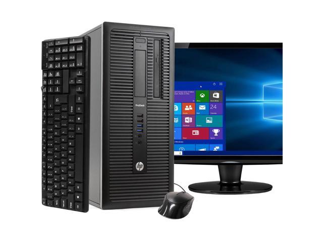 HP ProDesk 600G1 Tower Computer PC, 3.20 GHz Intel i5 Quad Core Gen 4, 8GB DDR3 RAM, 2TB SATA Hard Drive, Windows 10 Home 64 bit, 19" Screen