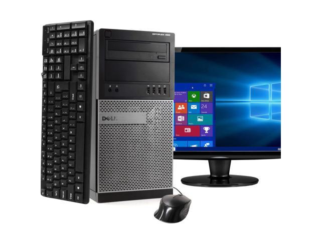 Dell OptiPlex 990 Tower Computer PC, 3.20 GHz Intel i5 Quad Core Gen 2, 8GB DDR3 RAM, 120GB SSD Hard Drive, Windows 10 Professional 64 Bit, 22" Screen