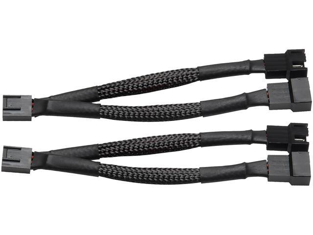 Rosewill RCFC-17001 Case Fan Splitter Cable, PWM Cable Splitter Duplicator, Case Fan Power Duplicator Converter, Dual Case Fan Power Adapter, Case Fan Y Cable [2-pack]