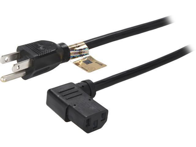 Tripp Lite Model P006-006-13RA 6 ft. 18AWG Power cord (NEMA 5-15P to IEC-320-C13 Right Angle)
