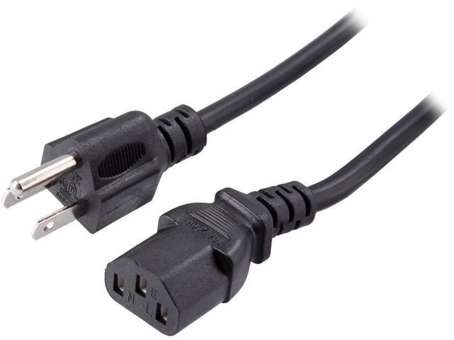 Athena Power CABLE-POWER-UL6 Computer Power Cord, UL Approved, 6 ft./1.5m, 18 AWG