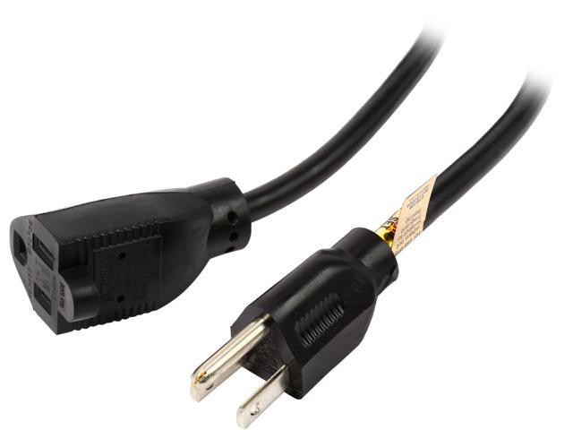 Tripp Lite Model P022-015 15 ft. Power Extension Cord, NEMA 5-15P to NEMA 5-15R - 10A, 120V, 18 AWG, 15 ft. Black