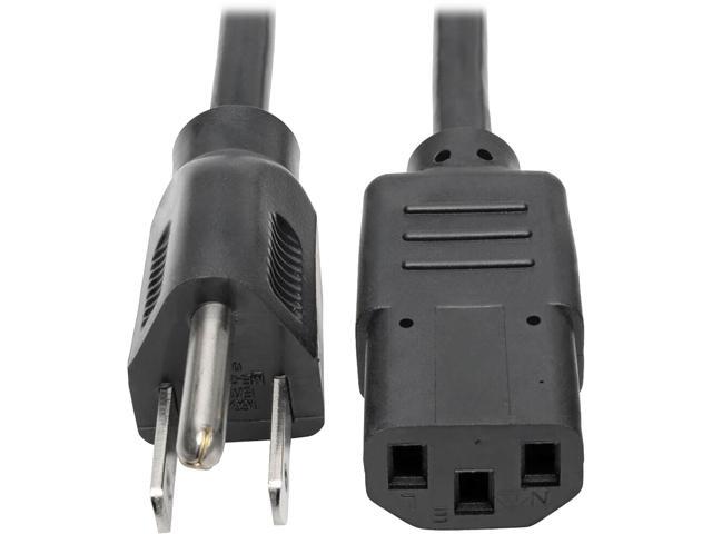 Tripp Lite Model P006-008-13A 8 ft. Black 16AWG, SJT, 13A, 125V NEMA 5-15P to IEC-320-C13 Power Cord Male to Female