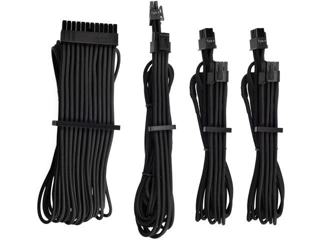 Corsair CP-8920215 Premium Individually Sleeved PSU Cables Starter Kit Type 4 Gen 4 - Black
