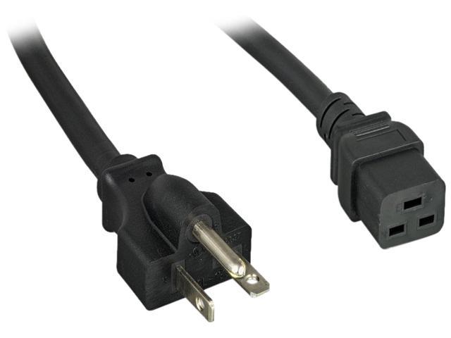 Nippon Labs 12 AWG AC Power Cord NEMA 6-20P to C19, SJT, 20A/250V, NEMA 6-20P to IEC-60320-C19, Black 15 ft. Power Cable