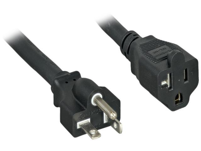 Nippon Labs Model 30POW-10W1-520PR-10 10 ft. 12 AWG NEMA 5-20P To NEMA 5-20R, SJT, 20A,125V, Black Power Extension Cord Female to Male