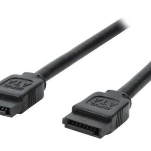 Nippon Labs SATA3-R-1.5FT-BK 1.5 ft. SATA3 Straight to SATA3 Straight Copper Round Cable Black – OEM