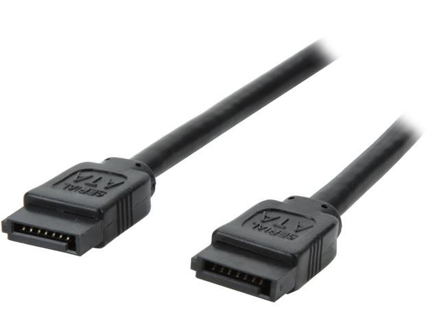 Nippon Labs SATA3-R-1.5FT-BK 1.5 ft. SATA3 Straight to SATA3 Straight Copper Round Cable Black - OEM