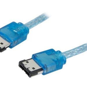Nippon Labs ESATA3-EXS-3-llBU 3ft SATA External Shielded 3ft Cable – eSATA to eSATA (Type I to Type I) – Blue,SATA-III (6.0Gbit/s) 3 feet