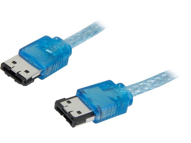 Nippon Labs ESATA3-EXS-3-llBU 3ft SATA External Shielded 3ft Cable - eSATA to eSATA (Type I to Type I) - Blue,SATA-III (6.0Gbit/s) 3 feet