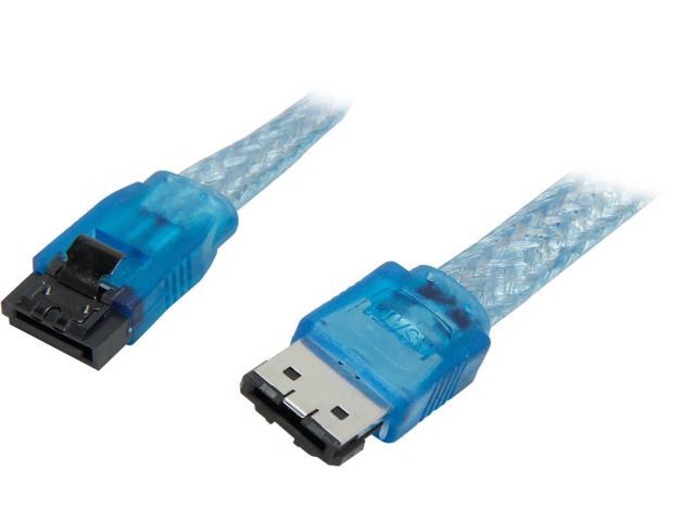 Nippon Labs ESATA3-SATA3-6-BU 6ft SATA External Shielded 6 ft Cable - eSATA to SATA (Type I to Type L) - Blue, SATA-III (6.0Gbit/s) 6 feet