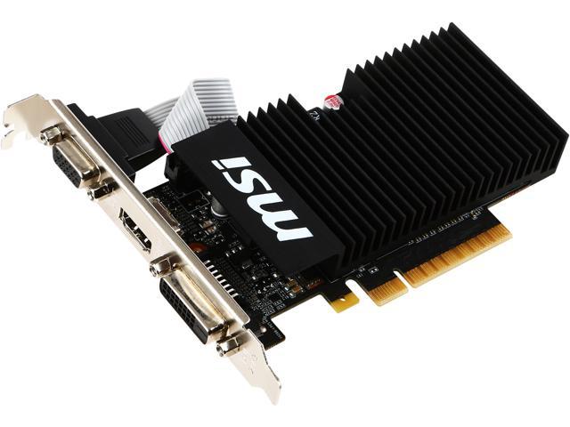 MSI GeForce GT 710 1GB DDR3 PCI Express 2.0 x8 Low Profile Video Card GT 710 1GD3H LPV1