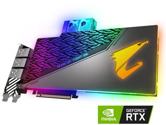 GIGABYTE AORUS GeForce RTX 2080 Ti XTREME WATERFORCE WB 11G Graphics Card, Pre-Installed Waterblock, 11GB 352-Bit GDDR6, GV-N208TAORUSX WB-11GC Video Card