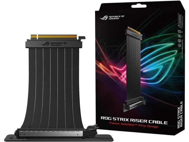ASUS RS200 ROG Strix Riser Cable with 240 mm PCI-E x16, 90 Degree Adapter, Unique SafeSlot Design, EMI Shielding (RS200)