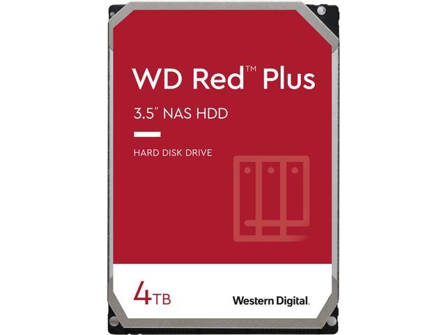 WD Red Plus 4TB NAS Hard Disk Drive - 5400 RPM Class SATA 6Gb/s, CMR, 128MB Cache, 3.5 Inch - WD40EFZX - OEM