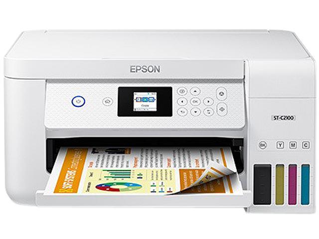 Epson WorkForce ST ST-C2100 Wireless Inkjet Multifunction Printer - Color - Copier/Printer/Scanner - (5760 x 1440 dpi class) - Automatic Duplex Print - Upto 3000 Pages Monthly - 100 sheets Input ...