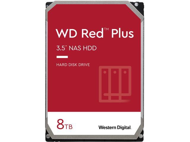 WD Red Plus 8TB NAS Hard Disk Drive - 5400 RPM Class SATA 6Gb/s, CMR, 256MB Cache, 3.5 Inch - WD80EFAX