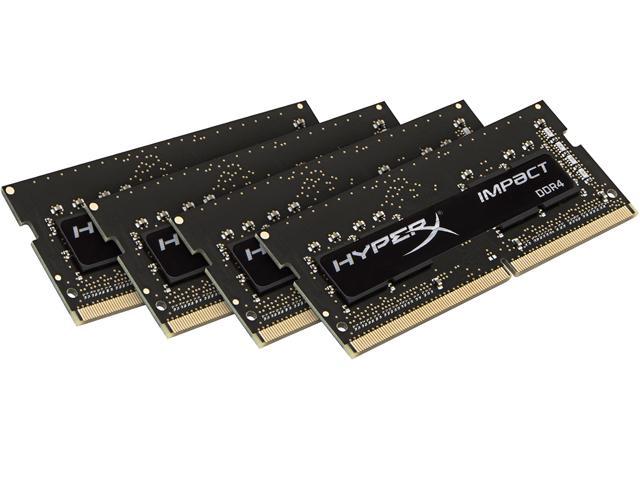 HyperX Impact 32GB (4 x 8GB) 260-Pin DDR4 SO-DIMM DDR4 2400 (PC4 19200) Laptop Memory Model HX424S15IBK4/32