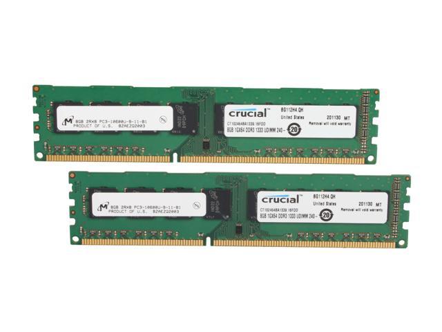 Crucial 16GB (2 x 8GB) DDR3 1333 (PC3 10600) Desktop Memory Model CT2KIT102464BA1339