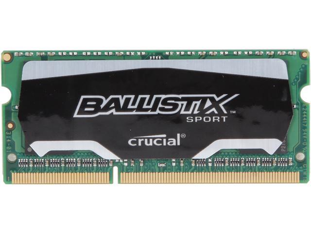 Crucial Ballistix Sport 8GB 204-Pin DDR3 SO-DIMM DDR3 1866 (PC3 14900) Laptop Memory Model BLS8G3N18AES4