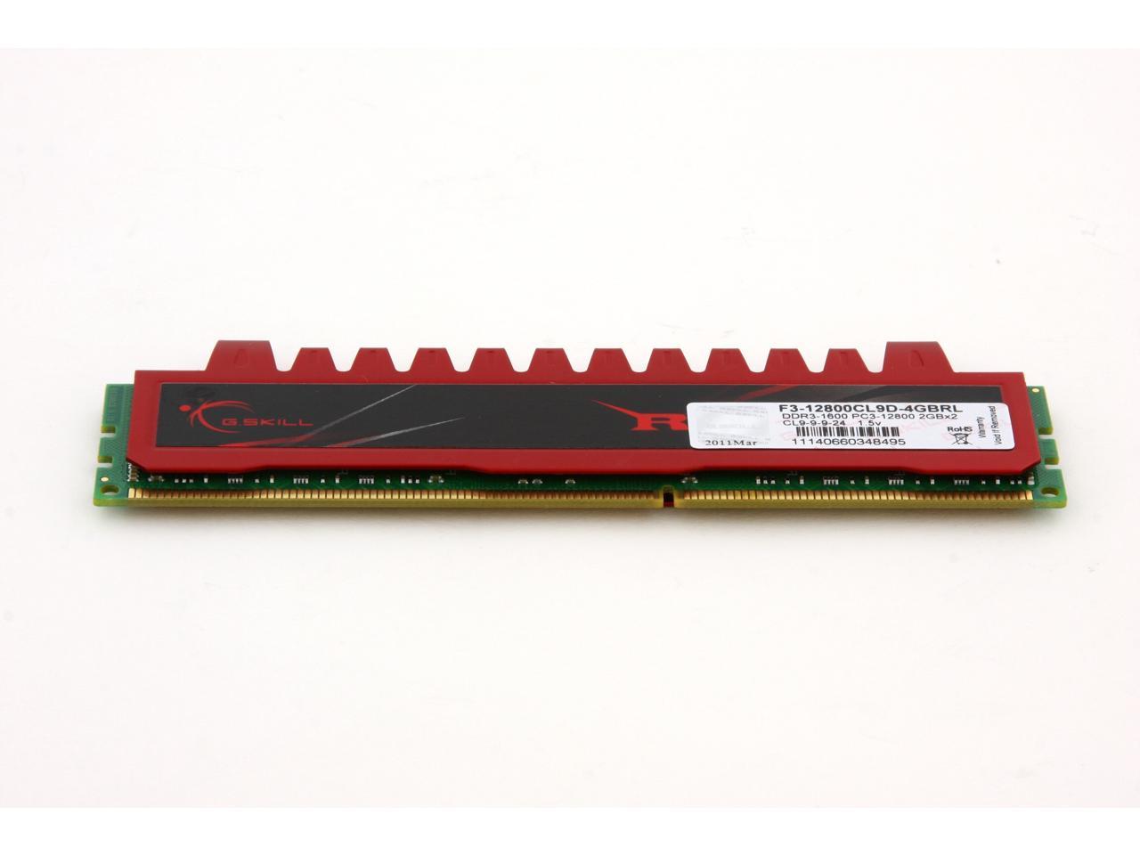 G.SKILL Ripjaws Series 4GB (2 x 2GB) DDR3 1600 (PC3 12800) Desktop Memory Model F3-12800CL9D-4GBRL