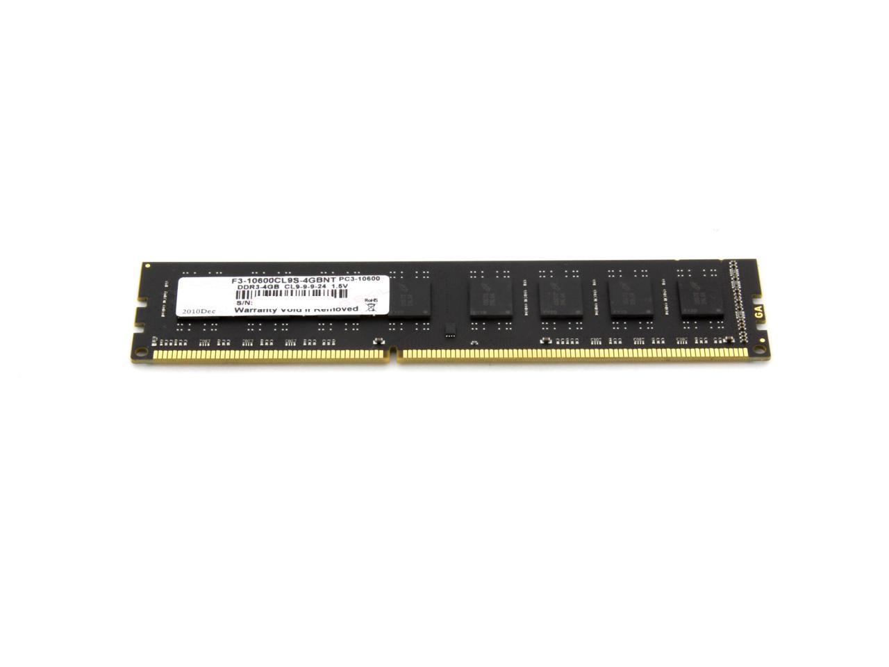 G.SKILL Value Series 4GB DDR3 1333 (PC3 10600) Desktop Memory Model F3-10600CL9S-4GBNT