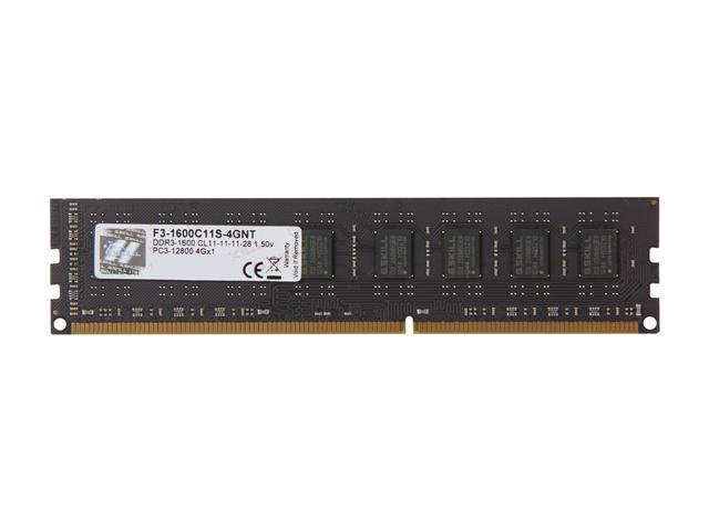 G.SKILL Value 4GB DDR3 1600 (PC3 12800) Desktop Memory Model F3-1600C11S-4GNT