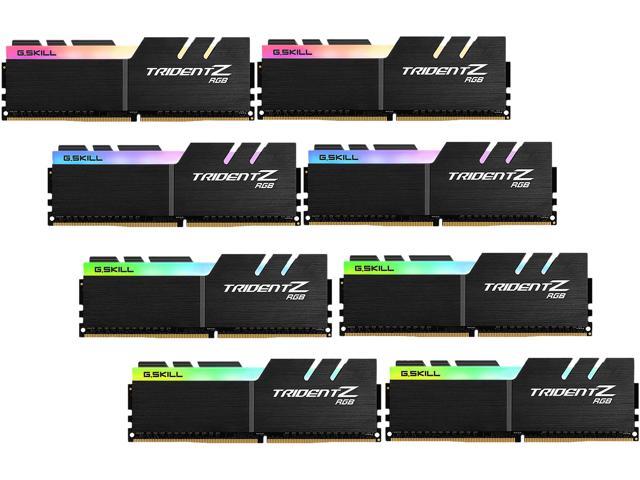 G.SKILL TridentZ RGB Series 64GB (8 x 8GB) DDR4 4000 (PC4 32000) Desktop Memory Model F4-4000C18Q2-64GTZR