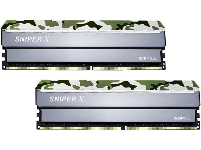 G.SKILL Sniper X Series 16GB (2 x 8GB) DDR4 3200 (PC4 25600) Desktop Memory Model F4-3200C16D-16GSXFB