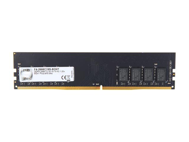 G.SKILL Value Series 8GB DDR4 2666 (PC4 21300) Desktop Memory Model F4-2666C19S-8GNT