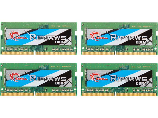 G.SKILL Ripjaws Series 32GB (4 x 8GB) 260-Pin DDR4 SO-DIMM DDR4 2666 (PC4 21300) Laptop Memory Model F4-2666C19Q-32GRS