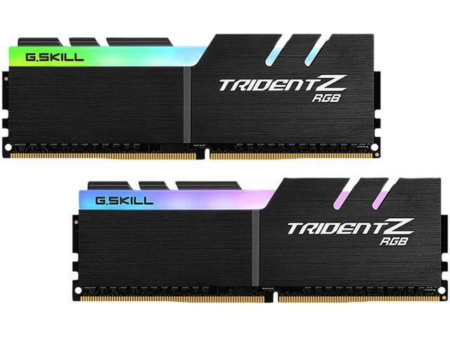G.SKILL TridentZ RGB Series 16GB (2 x 8GB) DDR4 3600 (PC4 28800) Desktop Memory Model F4-3600C19D-16GTZRB