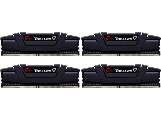 G.SKILL Ripjaws V Series 64GB (4 x 16GB) 288-Pin PC RAM DDR4 3600 (PC4 28800) Desktop Memory Model F4-3600C18Q-64GVK