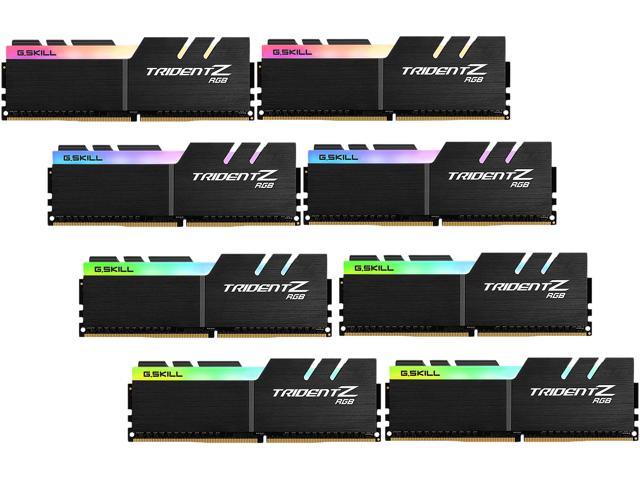 G.SKILL TridentZ RGB Series 256GB (8 x 32GB) DDR4 2666 (PC4 21300) Desktop Memory Model F4-2666C18Q2-256GTZR