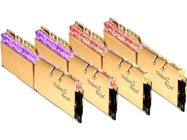 G.SKILL Trident Z Royal Series 32GB (4 x 8GB) 288-Pin PC RAM DDR4 4000 (PC4 32000) Desktop Memory Model F4-4000C17Q-32GTRGB