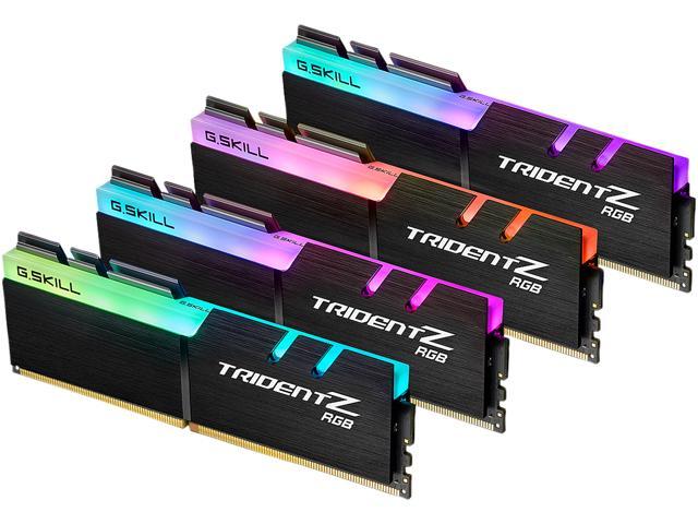 G.SKILL TridentZ RGB Series 128GB (4 x 32GB) 288-Pin PC RAM DDR4 4000 (PC4 32000) Desktop Memory Model F4-4000C18Q-128GTZR