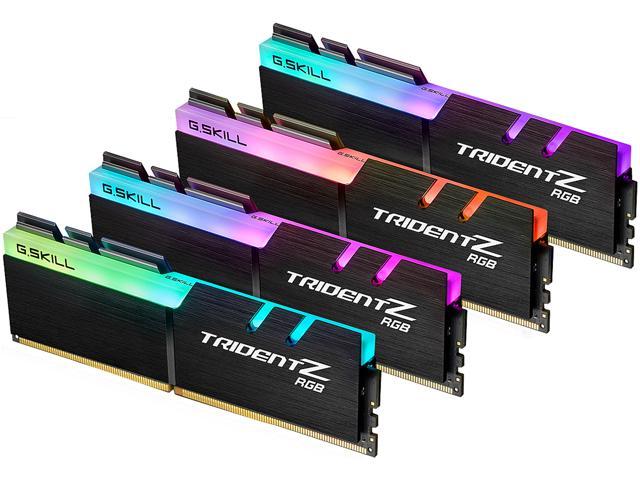 G.SKILL TridentZ RGB Series 64GB (4 x 16GB) DDR4 3600 (PC4 28800) Desktop Memory Model F4-3600C14Q-64GTZR