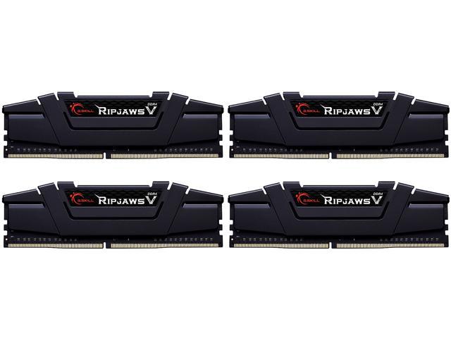 G.SKILL Ripjaws V Series 64GB (4 x 16GB) 288-Pin PC RAM DDR4 3600 (PC4 28800) Desktop Memory Model F4-3600C14Q-64GVK