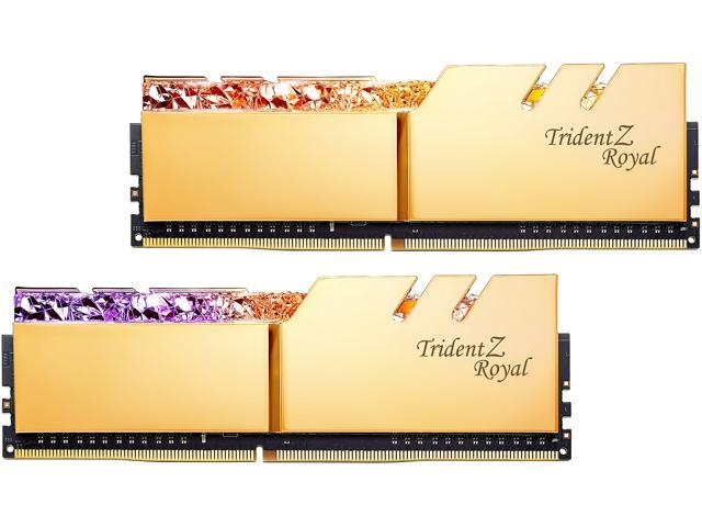 G.SKILL Trident Z Royal Series 16GB (2 x 8GB) 288-Pin PC RAM DDR4 4400 (PC4 35200) Desktop Memory Model F4-4400C18D-16GTRGC